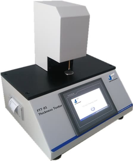 Packaging material thickness tester